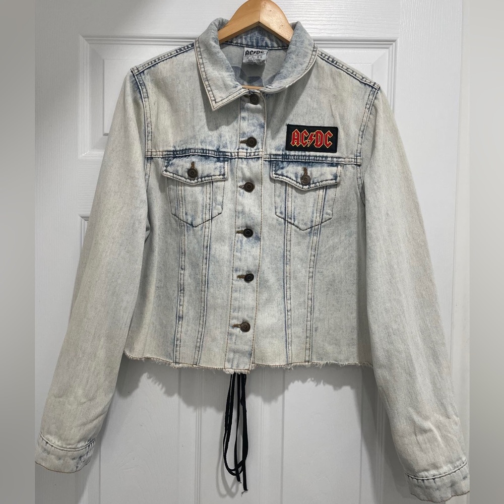 ACDC Acid Wash Jean Jacket sz XL